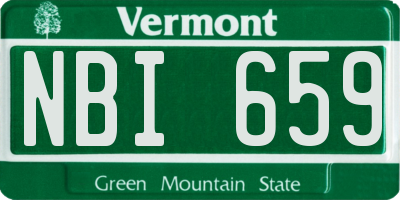 VT license plate NBI659