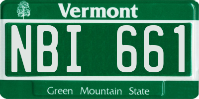 VT license plate NBI661
