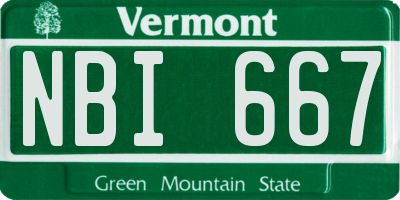 VT license plate NBI667