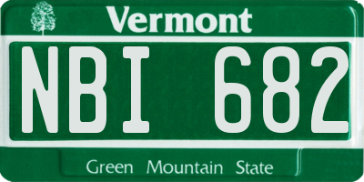 VT license plate NBI682