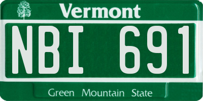 VT license plate NBI691