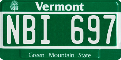 VT license plate NBI697