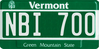 VT license plate NBI700