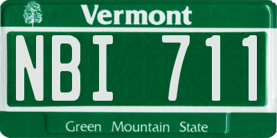 VT license plate NBI711