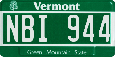 VT license plate NBI944