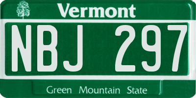 VT license plate NBJ297