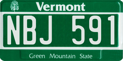 VT license plate NBJ591