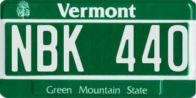 VT license plate NBK440