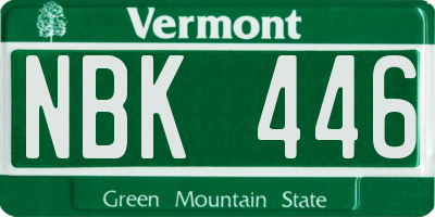 VT license plate NBK446