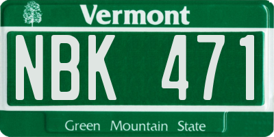 VT license plate NBK471