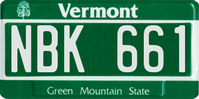 VT license plate NBK661