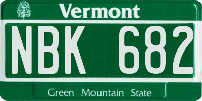 VT license plate NBK682