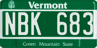 VT license plate NBK683