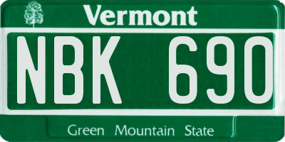 VT license plate NBK690