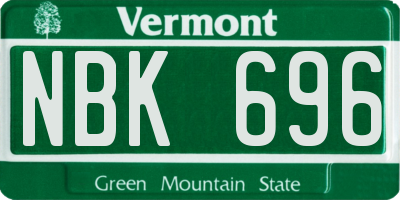 VT license plate NBK696