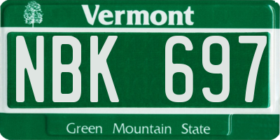 VT license plate NBK697