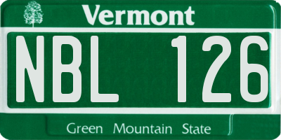 VT license plate NBL126