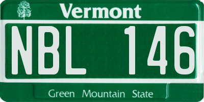VT license plate NBL146
