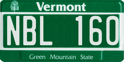 VT license plate NBL160