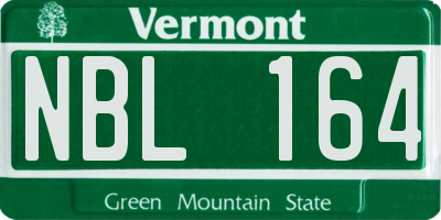 VT license plate NBL164