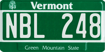 VT license plate NBL248