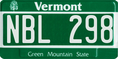 VT license plate NBL298