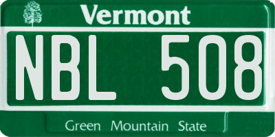 VT license plate NBL508