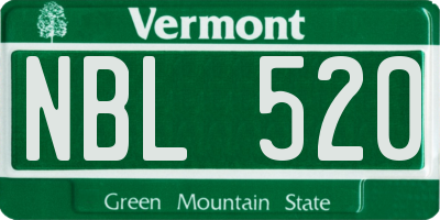 VT license plate NBL520