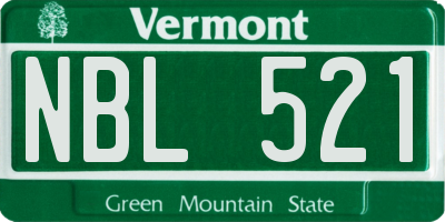 VT license plate NBL521