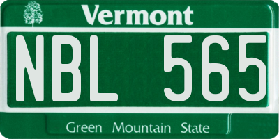 VT license plate NBL565