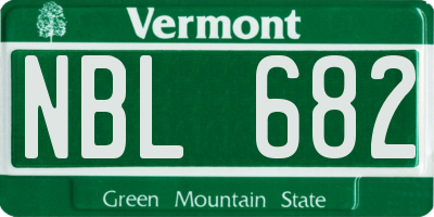 VT license plate NBL682