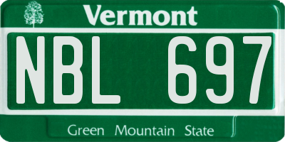 VT license plate NBL697