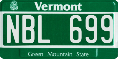 VT license plate NBL699