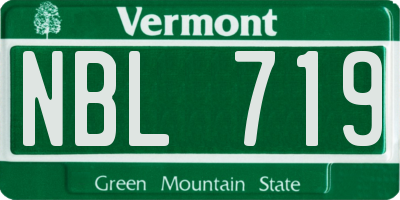 VT license plate NBL719