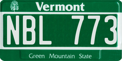VT license plate NBL773