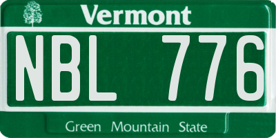 VT license plate NBL776