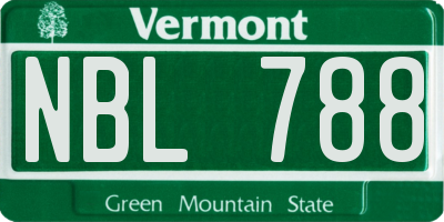 VT license plate NBL788