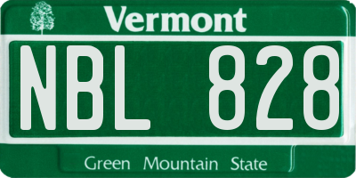 VT license plate NBL828