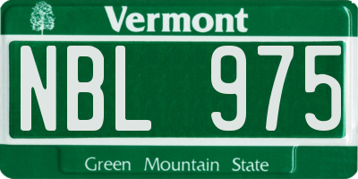 VT license plate NBL975