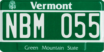 VT license plate NBM055