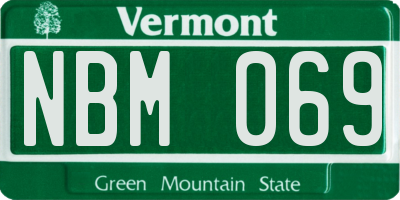 VT license plate NBM069
