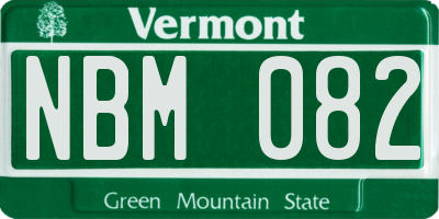 VT license plate NBM082