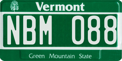 VT license plate NBM088