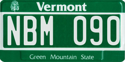 VT license plate NBM090