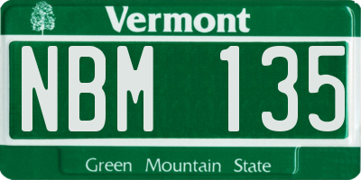VT license plate NBM135