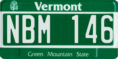 VT license plate NBM146
