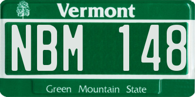VT license plate NBM148