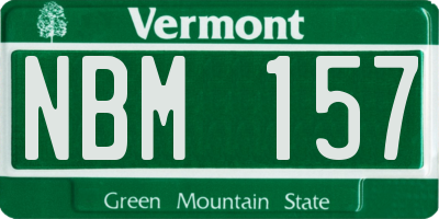VT license plate NBM157