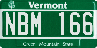 VT license plate NBM166