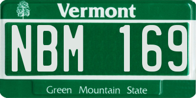 VT license plate NBM169